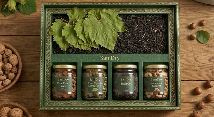 Samdry asma yaprağı ve çay ürünleri